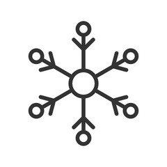 Obraz premium Simple christmas snowflake hand drawn doodle element flat style design