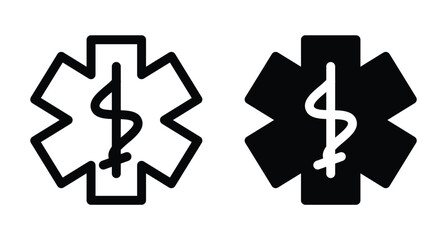 Obraz premium Medical Symbol with Dollar Sign in Black and White for Health Care Finance