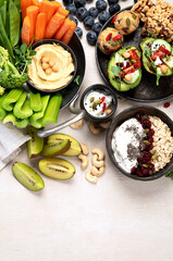 Healthy vegan snacks concept.