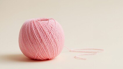 A Pink Sphere of Fine Strands, Gentle Light, a Soft Texture and a Creamy Backdrop.