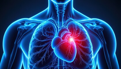 Explore human heart anatomy with stunning visuals for medical research or educational programs detailing cardiovascular health and heart disease prevention now