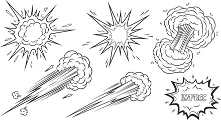 Comic book action effects Vector