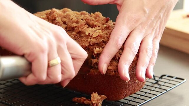 delicious pumpkin bread loaf on rustic background