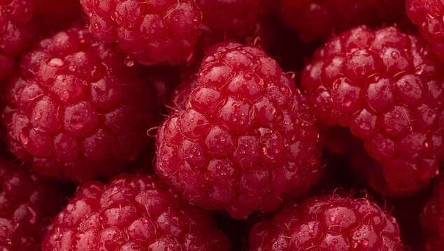 Crimson Clusters in Detailed Array. A Study in Texture, Light and Organic Form, CloseUp.