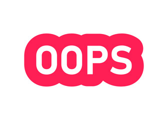 oops sticker vector on a white background
Vector sticker with the inscription on a white background
