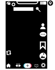 Smartphone Display Showing Social Media Video Layout