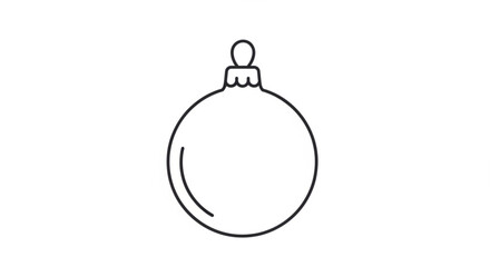 Outline christmas ornament vector for holiday decoration and christmas tree bauble design element vector