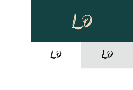 Elegant Calligraphy LD Monogram Logo