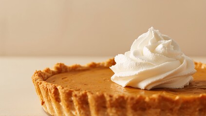 Golden Crust Pie with Cream Swirl, A Culinary Still Life of Dessert Delights.