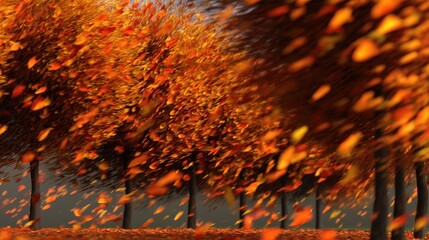 A dramatic fall moment where wind and color collide with hidden fortune.