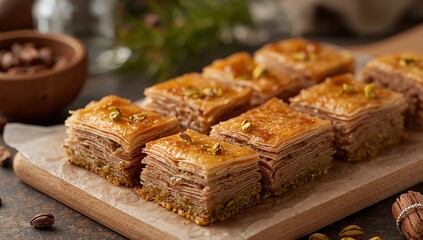 Golden Layers. An Abstract Composition of Textures, Colors, and Angular Forms.