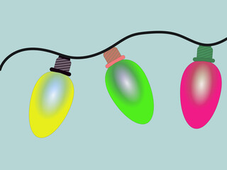 Festive holiday spirit with colorful string lights bringing joy to any celebration, illuminating happiness for Christmas and New Year's Eve events