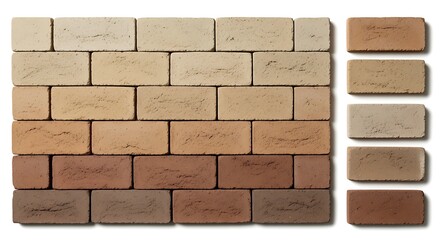 Fototapeta premium Brick wall texture bricks background pattern masonry construction material design house