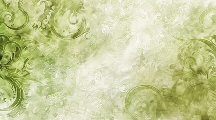 An organic, abstract background with a swirling pattern in shades of olive green watercolor. A creative and textured design element with a natural, earthy feel.