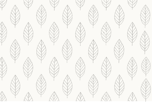  Minimal leaf line art pattern