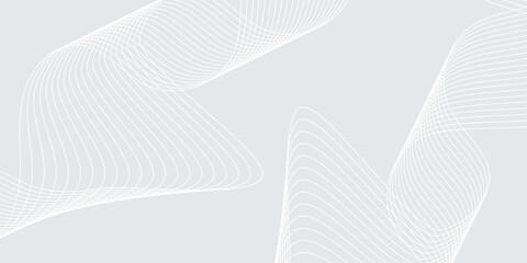 Minimalist gray background with dynamic fine wavy lines