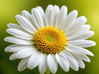 Naklejka premium Close-up of a Radiant White Daisy Flower Against a Lush Green Background - Nature Photography
