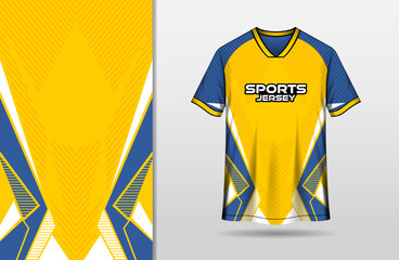 Sport jersey with yellow and blue background