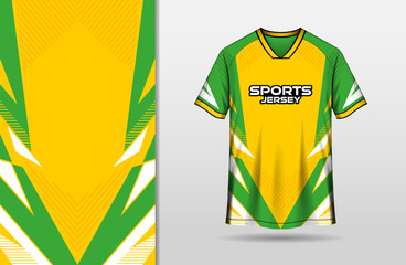 Sport jersey design with yellow and green background