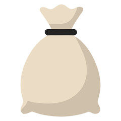 Simple Minimalist Money Sack Graphic Displaying Financial Security Concept