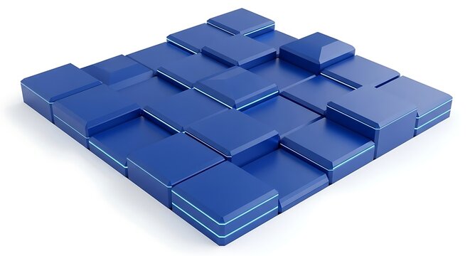 Blue squares pattern background texture geometric design abstract modern illustration