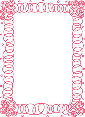 Hand-drawn Spiral Doodle Frame