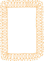 Hand-drawn Spiral Doodle Frame
