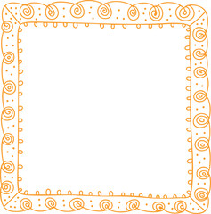 Hand-drawn Spiral Doodle Frame