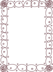 Hand-drawn Spiral Doodle Frame