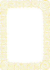 Hand-drawn Spiral Doodle Frame