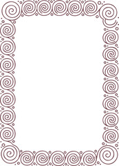 Hand-drawn Spiral Doodle Frame
