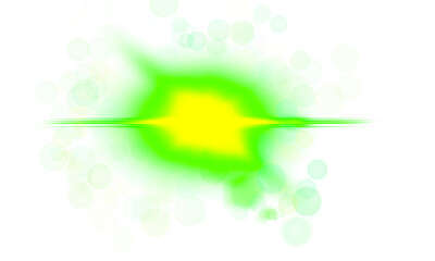 sparkle green light glow with transparent background. PNG Overlay beam for futuristic