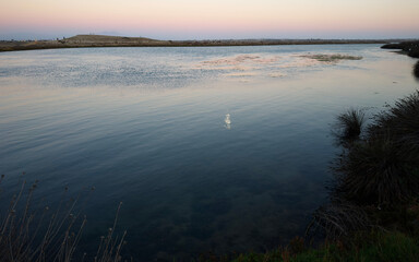lake after the sunset