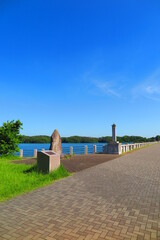 快晴のあおぞらの狭山湖の風景4