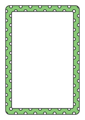 Vector Green Frame Border With Dots Background
