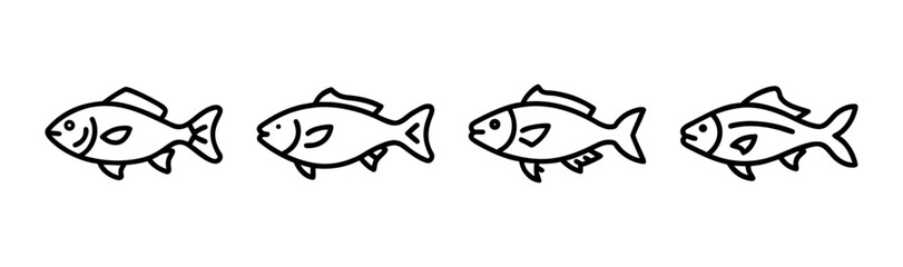 Sleek sea bass vector illustration for aquatic design projects