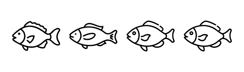 Scalable vector illustration of a tilapia fish for graphic design