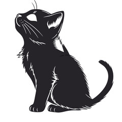 black cat vector illustration