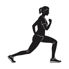 running woman silhouette