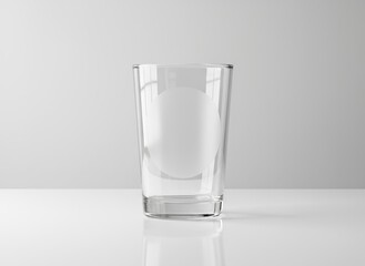 Blank drinking glass with etching area mockup