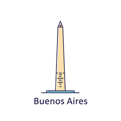 2D icon of Buenos Aires featuring a simplified Obelisco