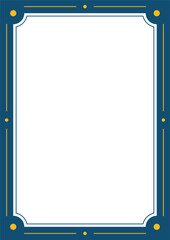 Vector Blue And White Frame Border Background