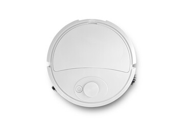 home robotic vacuum cleaner isolated on white background