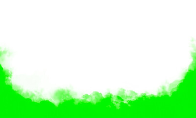 Obraz premium transparent green Smoke border, Green fog in slow motion. Realistic atmospheric green smoke