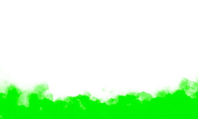 transparent green Smoke border, Green fog in slow motion. Realistic atmospheric green smoke