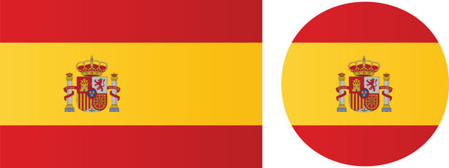 Spanish flag. Flag of spain. Spain Flag Vector.