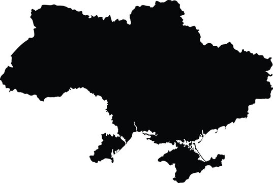 Ukraine map. Ukrainian map, blank map of Ukraine.