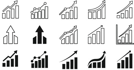 Fototapeta premium growth icon set