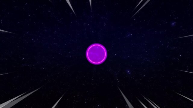 Pink wave animation beating four times non-stop