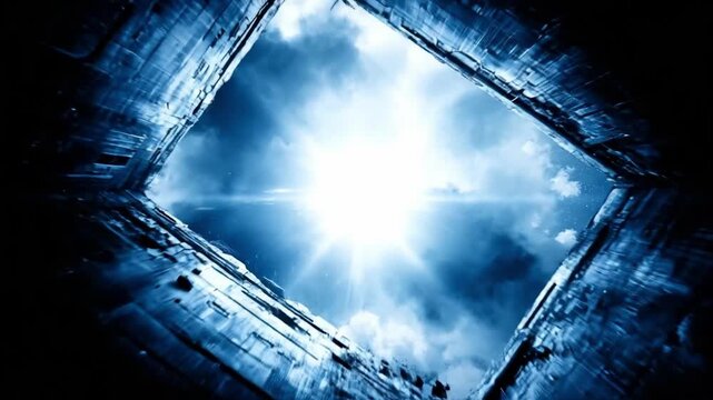Eerie Portal to Another World - A Dark and Mysterious Window.